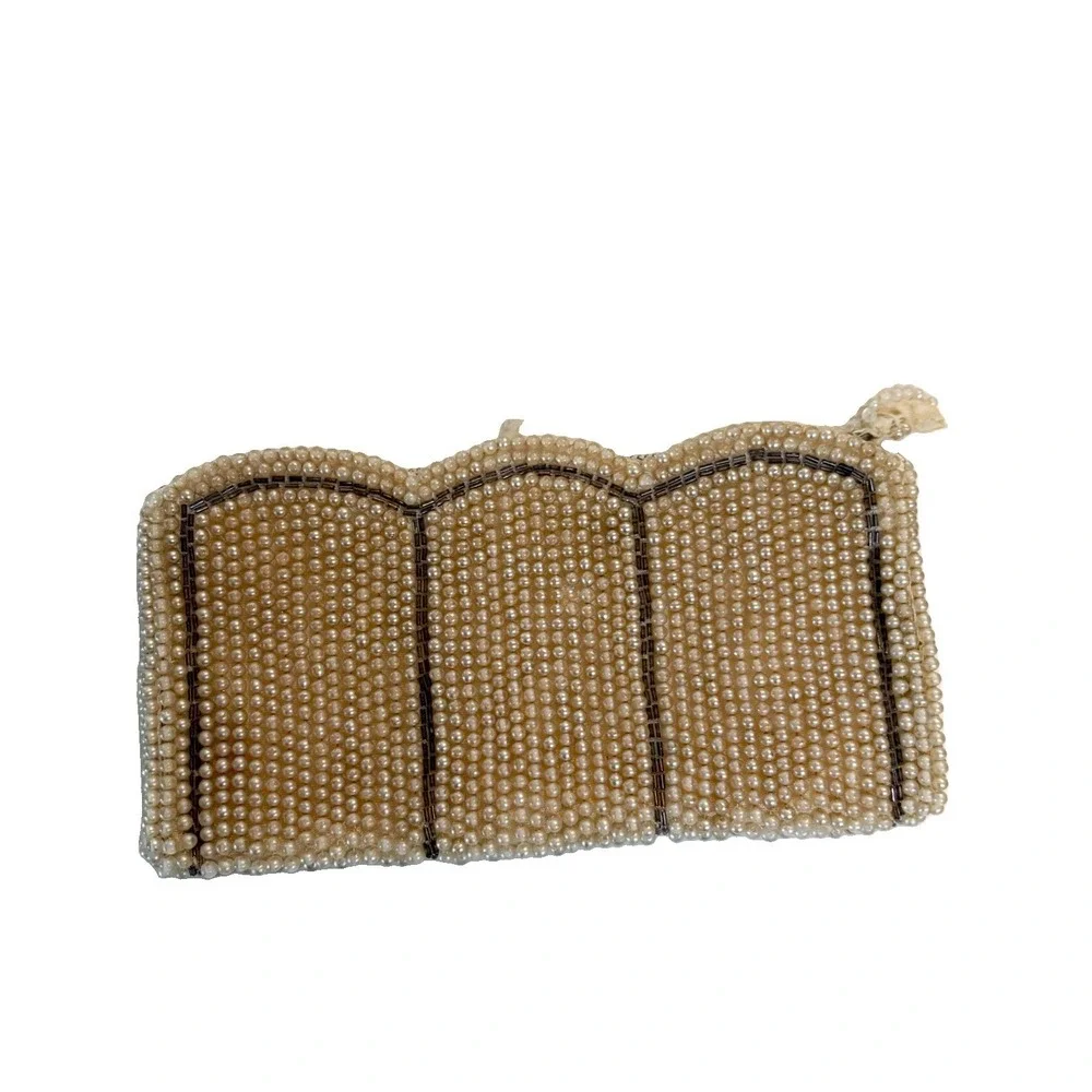 Vtg Beaded Evening Bag Exclusively Made For La Regale Japan Art Deco Flapper